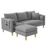 Elegant Nordic Double Seat Sofa for Living Room