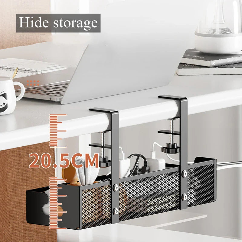 Elegant Under Desk Cable Management Tray with Clamp