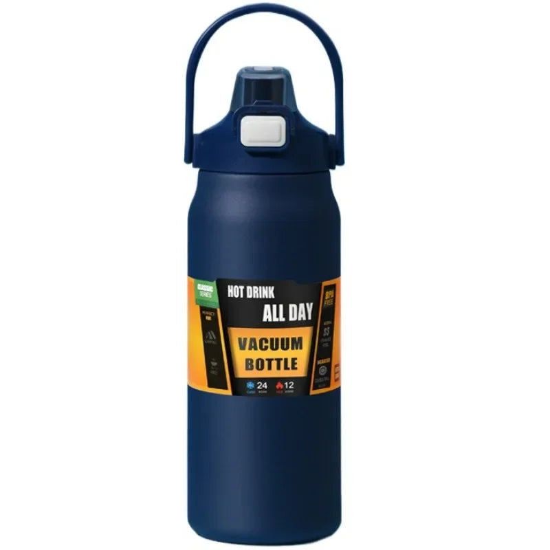 Elegant Stainless Steel Insulated Water Bottle with Straw