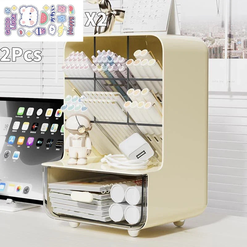 Elegant Slanted Pen Holder - Maximize Your Workspace