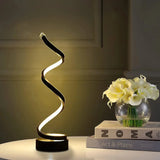 Elegant Spiral LED Table Lamp - Modern Ambiance Enhancer