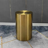 Elegant Golden Round Coffee Table – Modern Sophistication