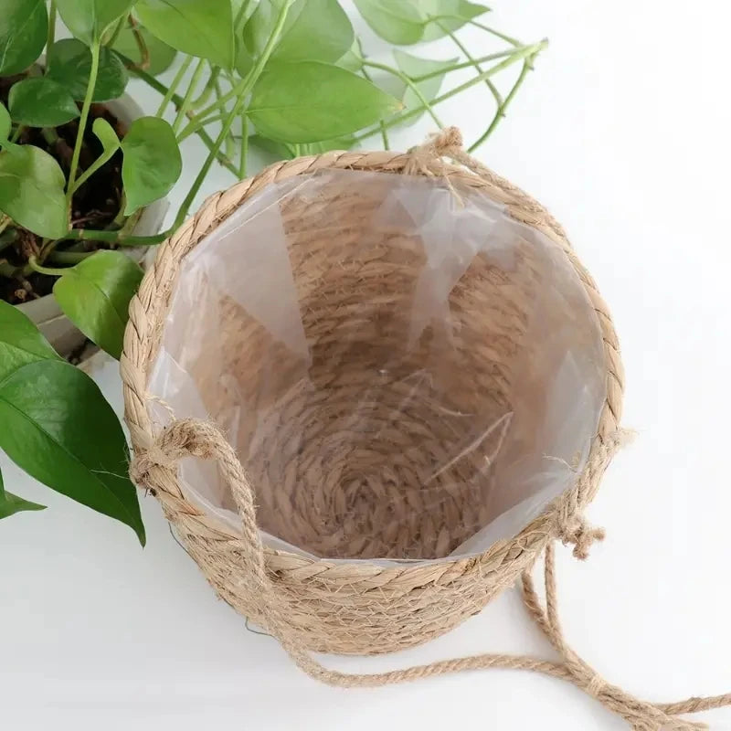 Elegant Jute Hanging Planter Set - Indoor & Outdoor Décor