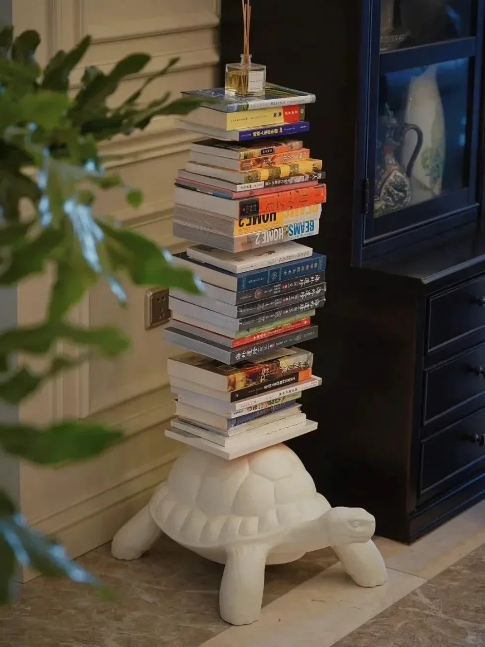Artistic Turtle Bookshelf - Modern Elegance for Your Living Room