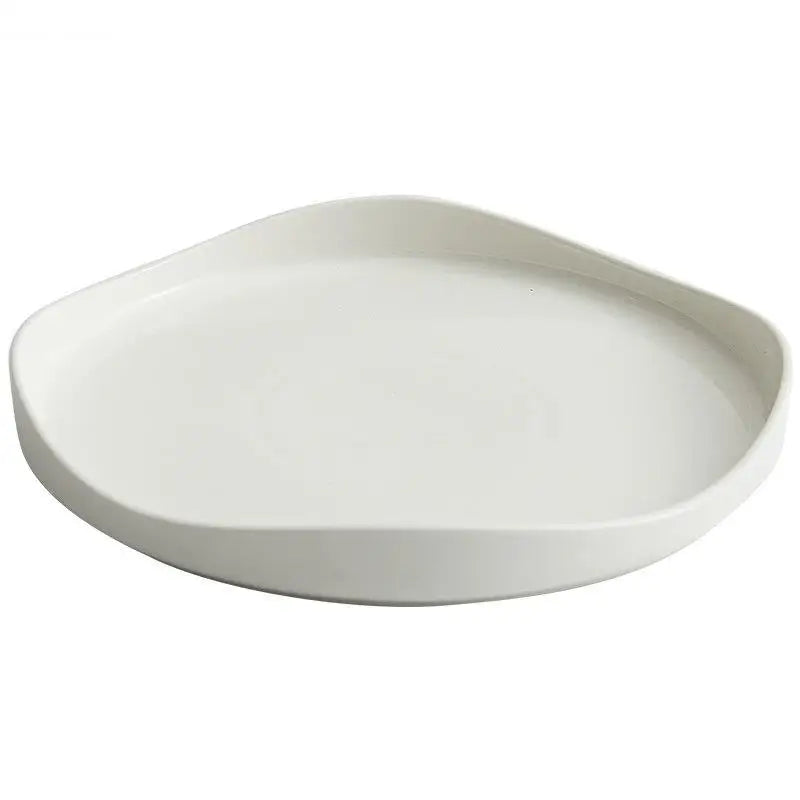 Elegant Ceramic Dinner Plate - Irregular Design for Modern Dining