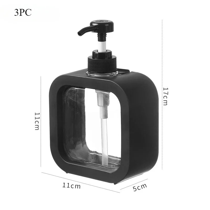 Elegant Transparent Soap Dispenser Set - Versatile & Stylish