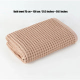 Luxurious 100% Cotton Waffle Bath Towel - Extra Large & Absorbent