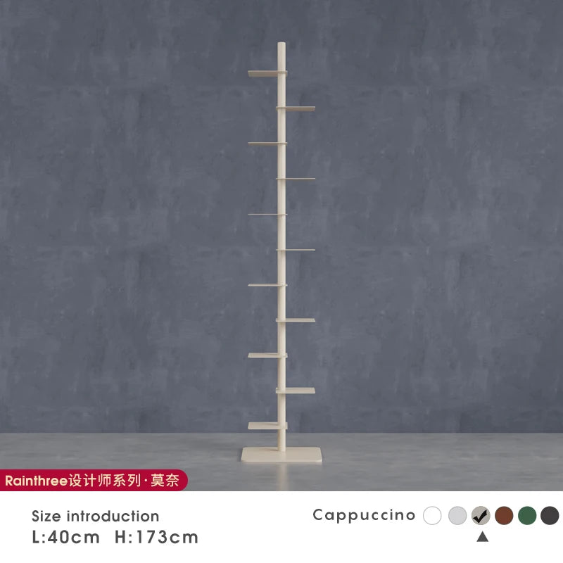 Nordic Minimalist Vertical Metal Bookcase for Children