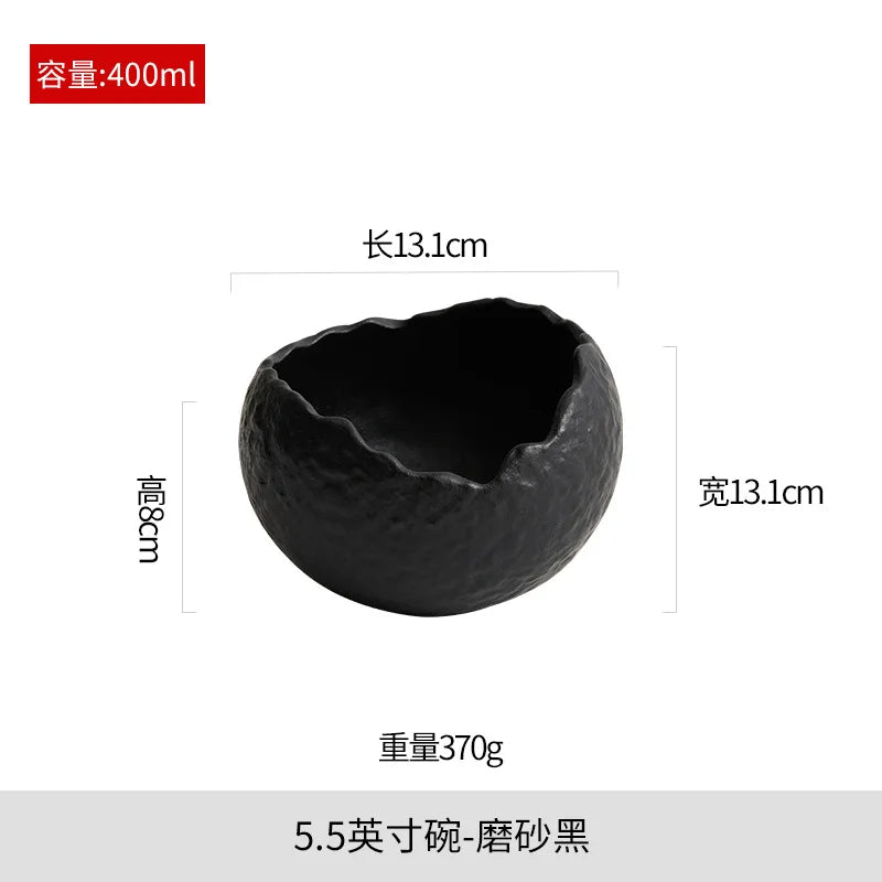 Matte Ceramic Soup & Salad Bowls - Elegant Porcelain Tableware