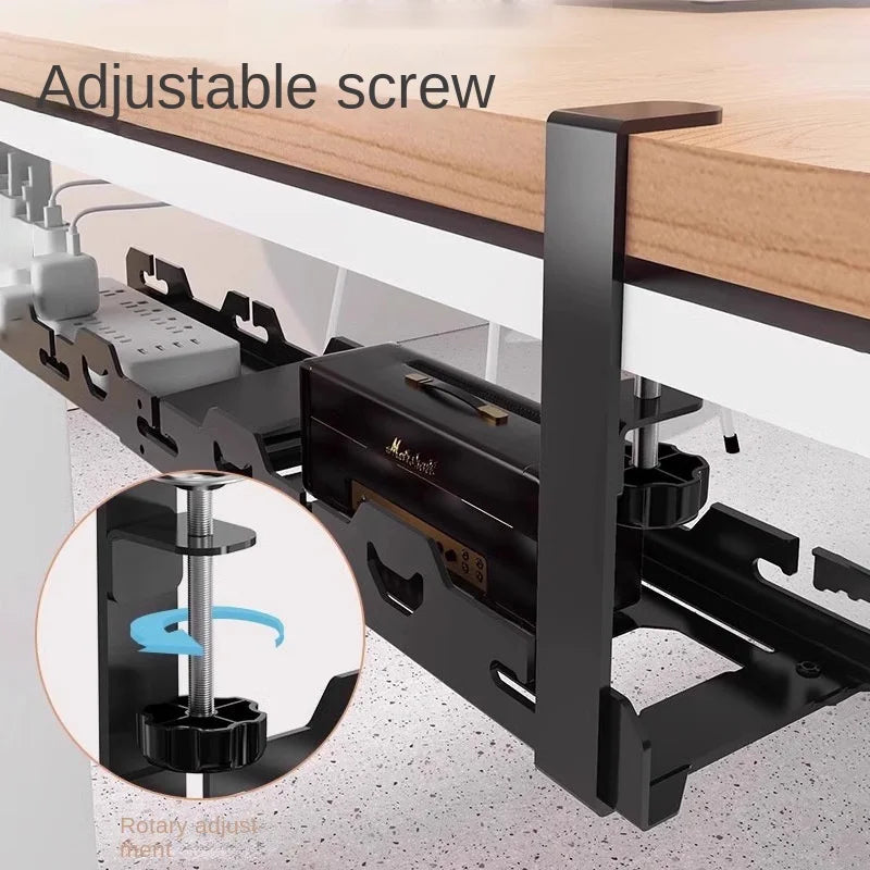 Elegant Under Desk Cable Management Tray – No Drilling Required