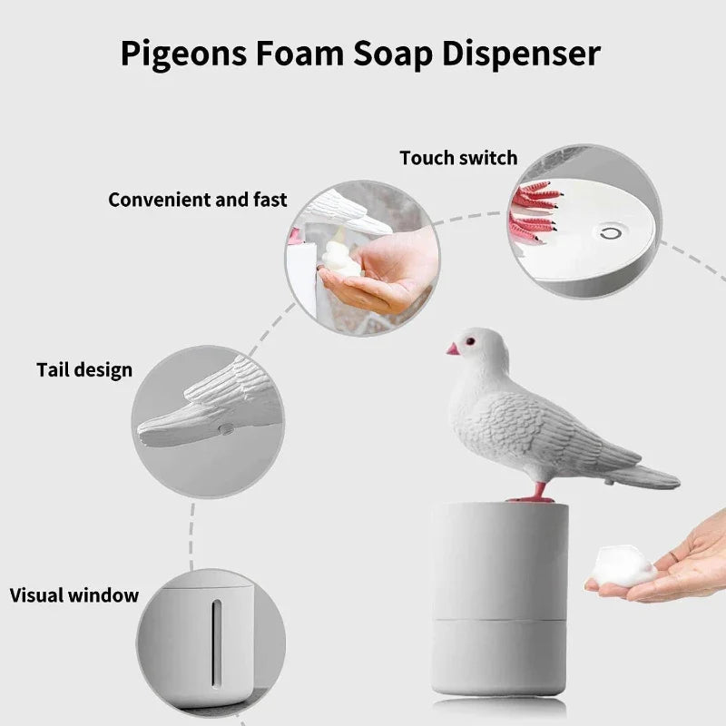 Elegant Touchless Bird Soap Dispenser for Home & Hotel