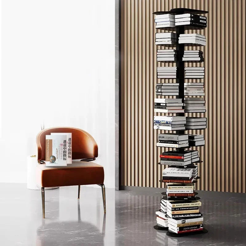 Elegant Rotating Bookcase for Modern Home Decor
