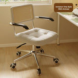 Ergonomic Retro Leather Office Chair with Mesh Back