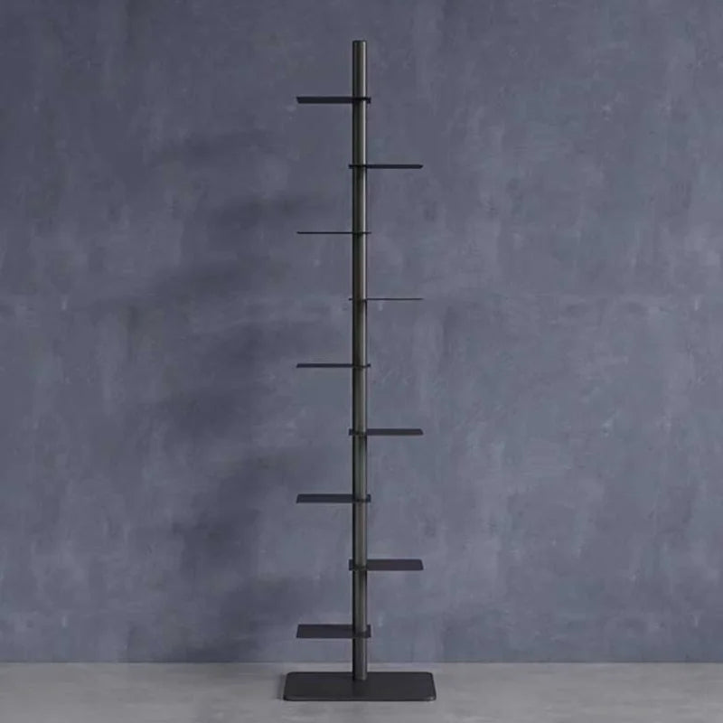Nordic Minimalist Vertical Metal Bookcase for Children