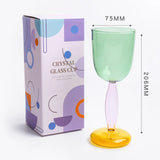 Elegant Contrast Color Glass Goblet - Creative Stemware
