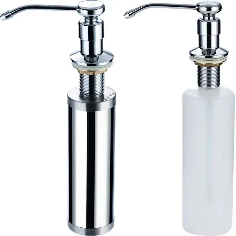 Elegant 350ml Stainless Steel Soap Dispenser for Kitchen & Bath