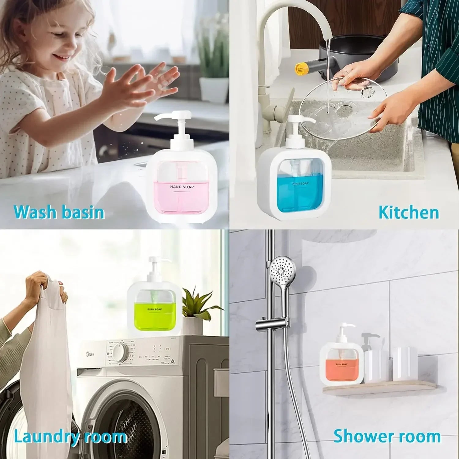 Elegant Transparent Soap Dispenser Set - Versatile & Stylish