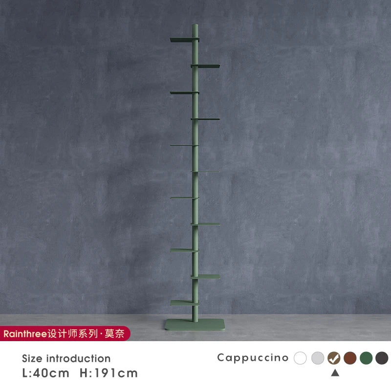 Nordic Minimalist Vertical Metal Bookcase for Children