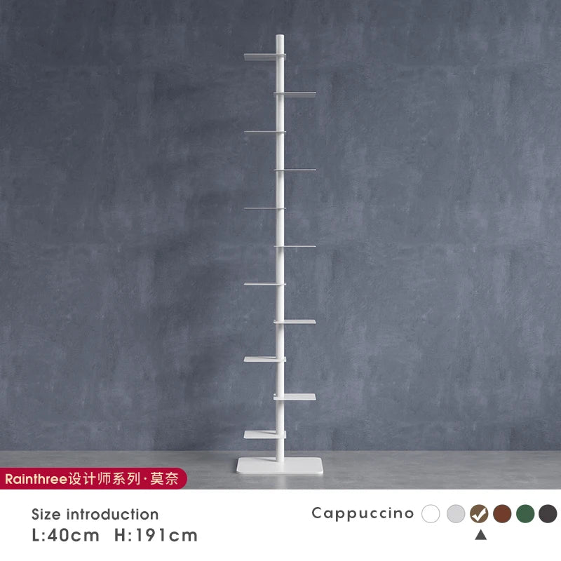 Nordic Minimalist Vertical Metal Bookcase for Children