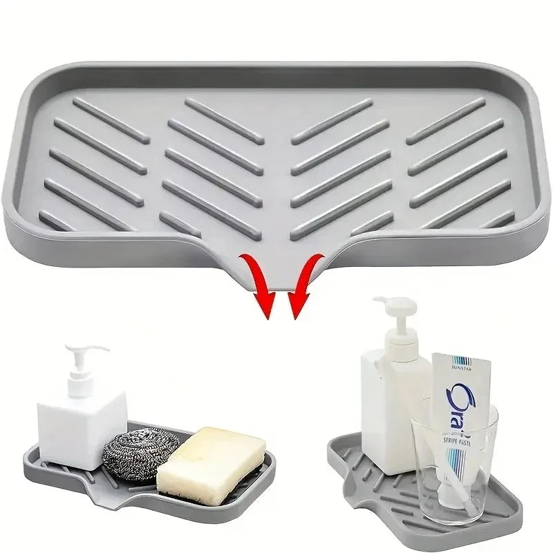 Elegant Silicone Sink Tray - Ultimate Kitchen Organizer
