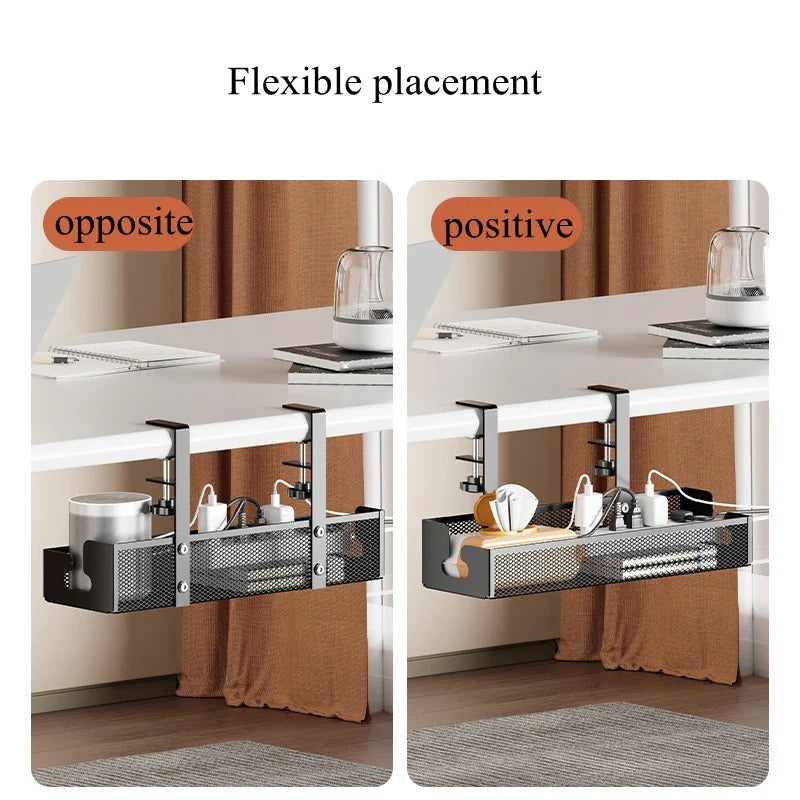 Elegant Under Desk Cable Management Tray with Clamp