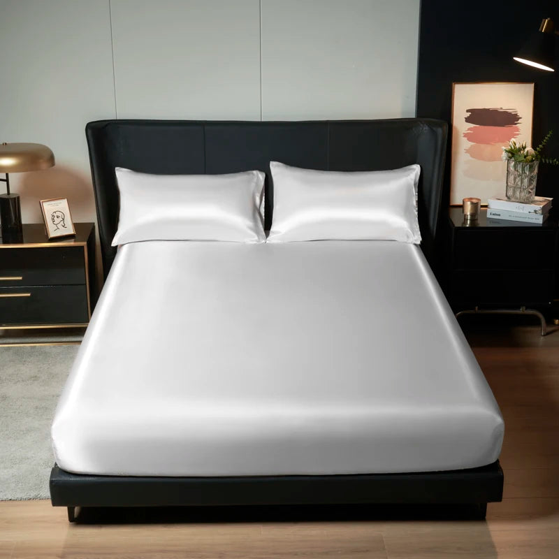 Luxury Satin Bedding Set with Elastic Fit - King Size