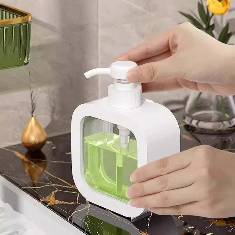 Elegant Transparent Soap Dispenser Set - Versatile & Stylish