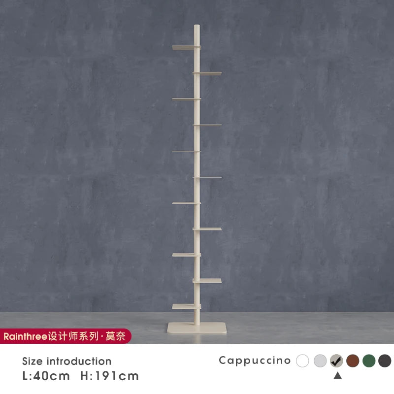 Nordic Minimalist Vertical Metal Bookcase for Children