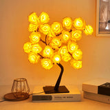 Enchanting LED Rose Leaf Table Lamp - Elegant USB Fairy Light