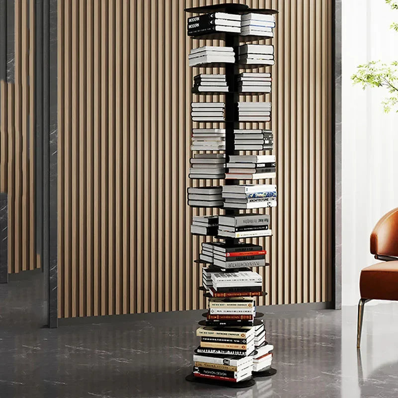 Elegant Rotating Bookcase for Modern Home Decor