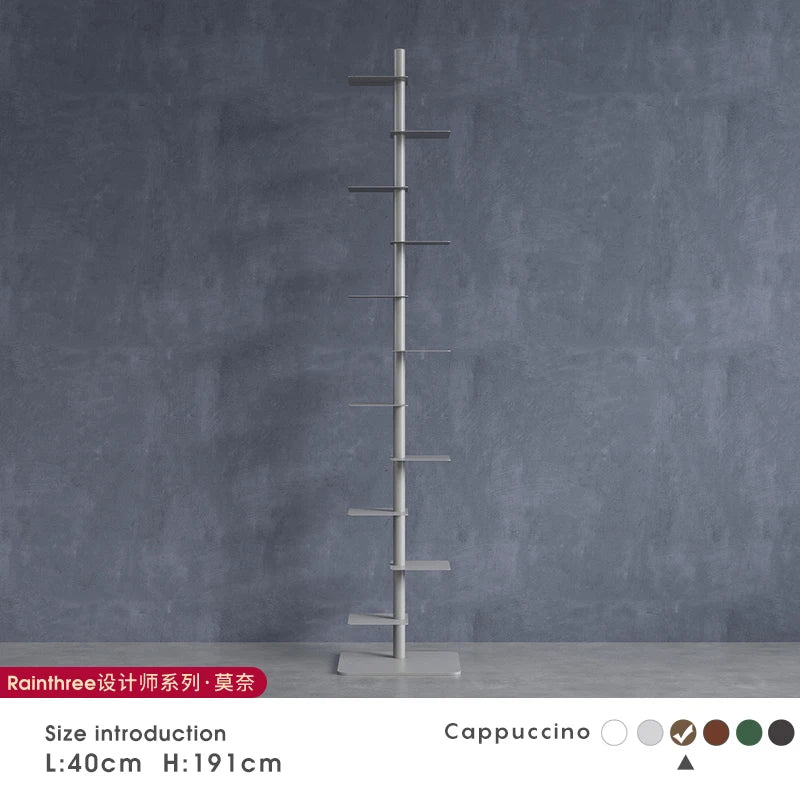 Nordic Minimalist Vertical Metal Bookcase for Children