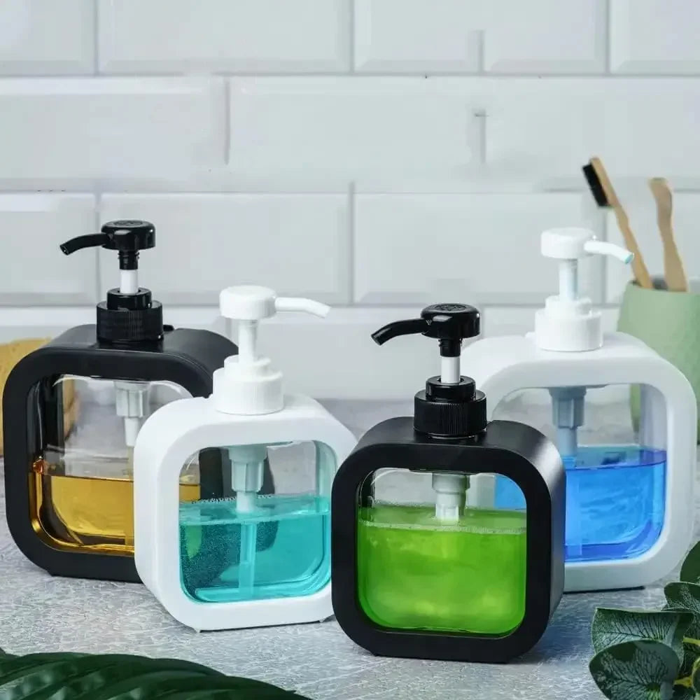 Elegant Transparent Soap Dispenser Set - Versatile & Stylish