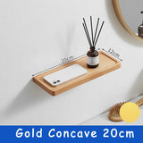 Elegant Wall-Mounted Wooden Bathroom Shelf