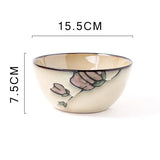 Exquisite Hand-Painted Ceramic Floral Dish Set