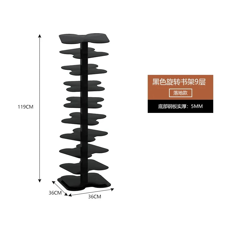 Elegant Rotating Bookcase for Modern Home Decor