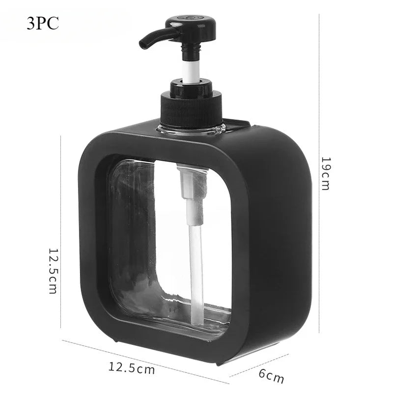 Elegant Transparent Soap Dispenser Set - Versatile & Stylish