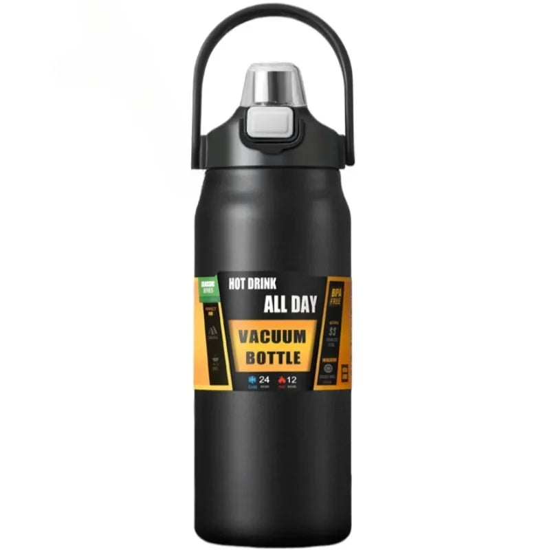 Elegant Stainless Steel Insulated Water Bottle with Straw
