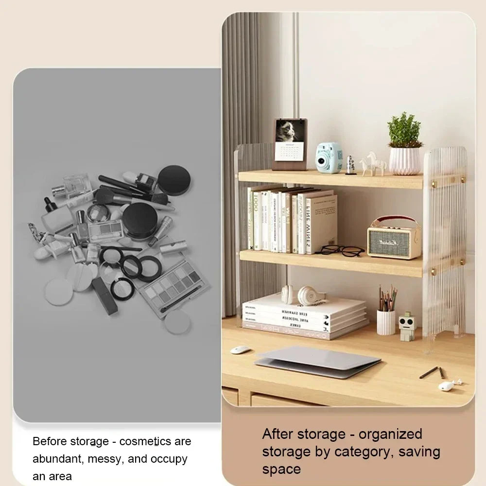 Elegant Acrylic Desktop Organizer - Maximize Your Space