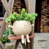 Charming Resin Swing Planter for Home & Garden