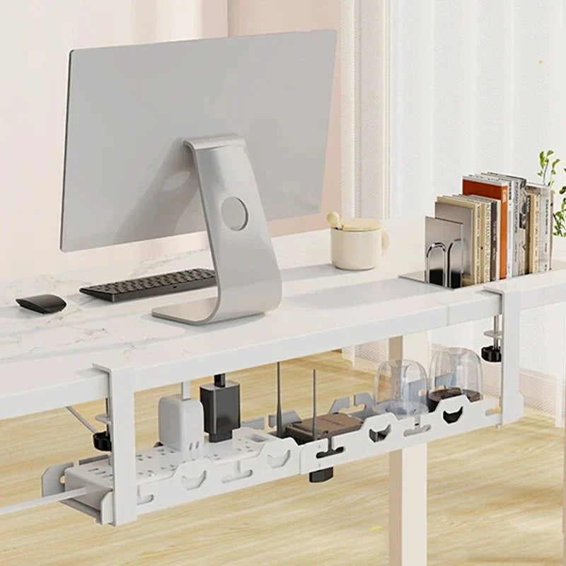 Elegant Under Desk Cable Management Tray – No Drilling Required