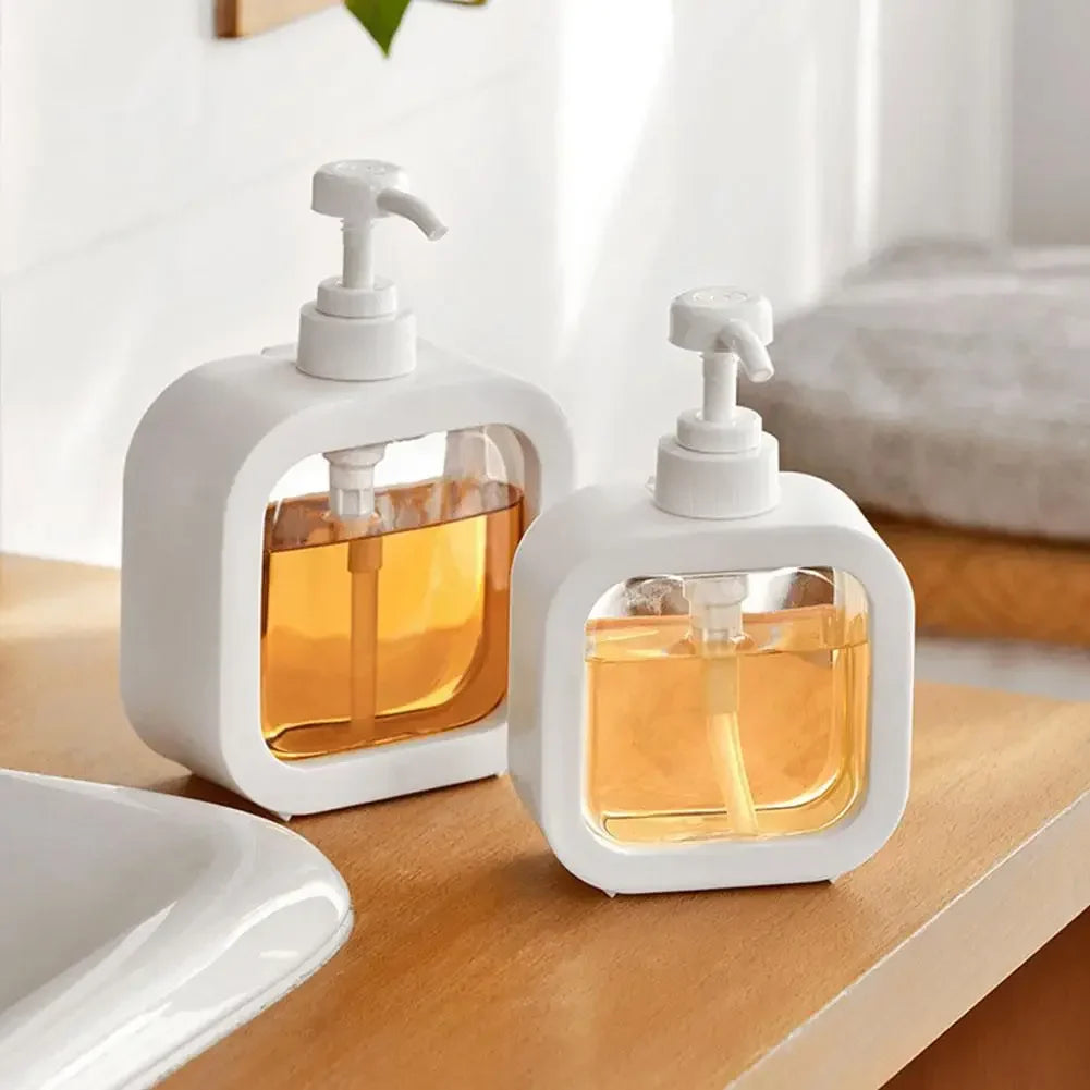 Elegant Transparent Soap Dispenser Set - Versatile & Stylish
