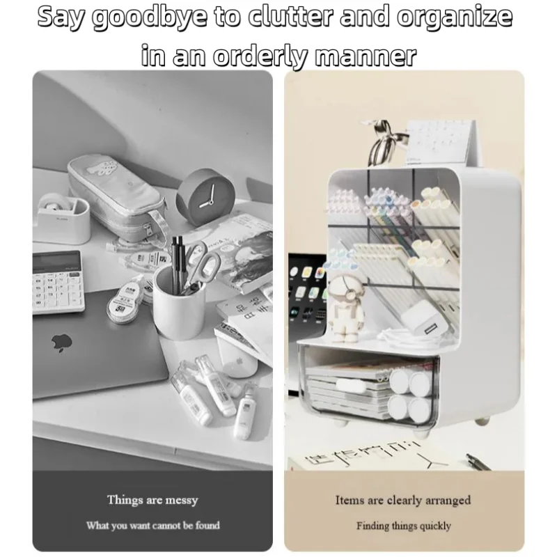 Elegant Slanted Pen Holder - Maximize Your Workspace