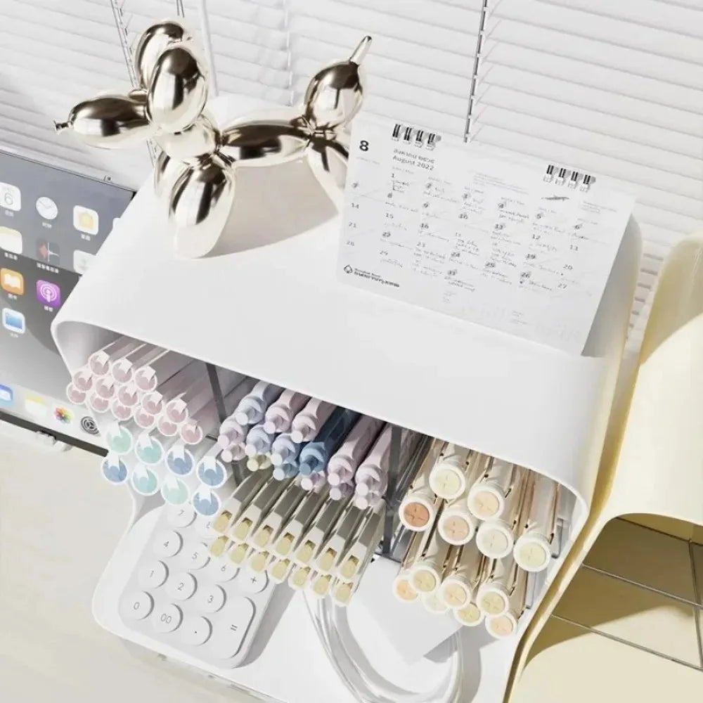 Elegant Slanted Pen Holder - Maximize Your Workspace