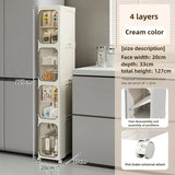 Elegant Narrow Bathroom Storage Cabinet with Wheels