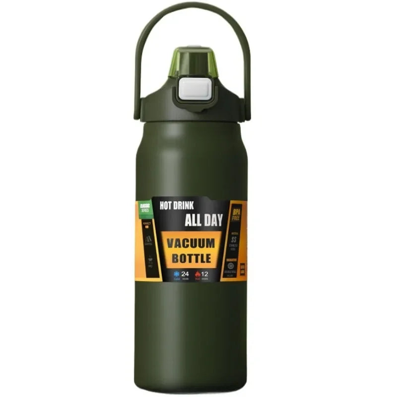 Elegant Stainless Steel Insulated Water Bottle with Straw
