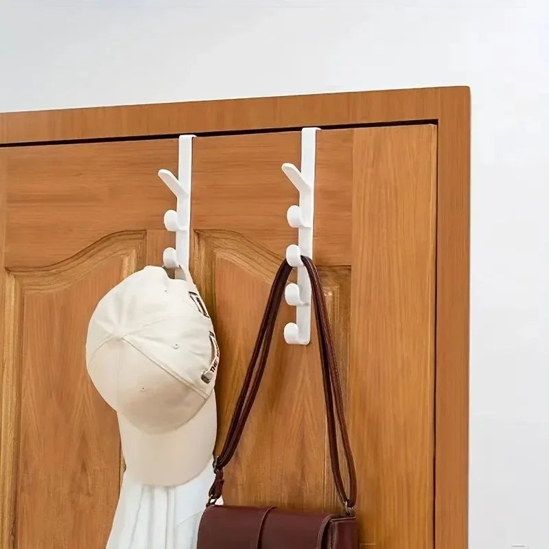 1pcs Bedroom By Hanger Clothes Hanging Rack Over The By Plastic Home Storage Organization Hooks, Purse Holder For Bags Rails