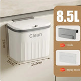 Elegant Wall-Mounted Kitchen Compost Bin with Odor-Blocking Lid