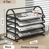 Elegant 3-Tier Mesh Desk Organizer - Maximize Your Workspace