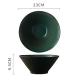 Exquisite Green Ceramic Bowl Set for Elegant Dining