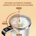 Elegant 380ML Self-Stirring Coffee Mug with Temp Display